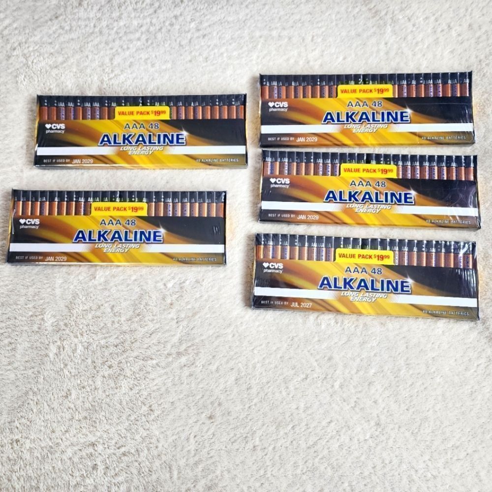 New bundle of AAA batteries 5 pack 48 batteries in each